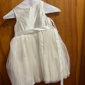 David's Bridal Flower Girl Dress with Tulle and Ribbon Waist